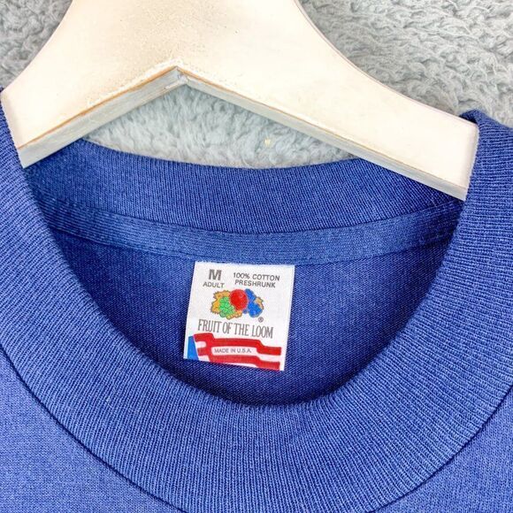 Swedish Pride Shirt Mens Medium Blue Casual Vintage Single Stitch FOTL USA Made - Picture 2 of 12